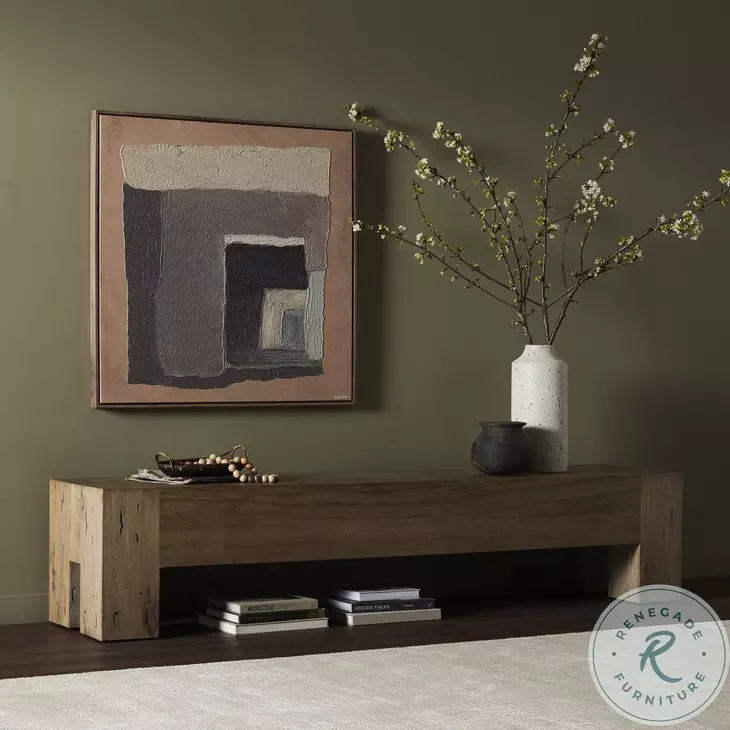 Abaso Rustic Wormwood Oak Large 90" Accent Bench