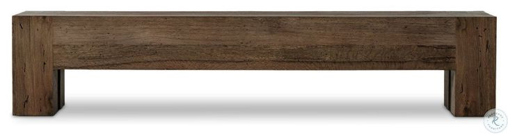 Abaso Ebony Rustic Wormwood Oak Large 90" Accent Bench
