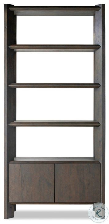 Orwin Smoked Black Oak 2 Door Bookshelf