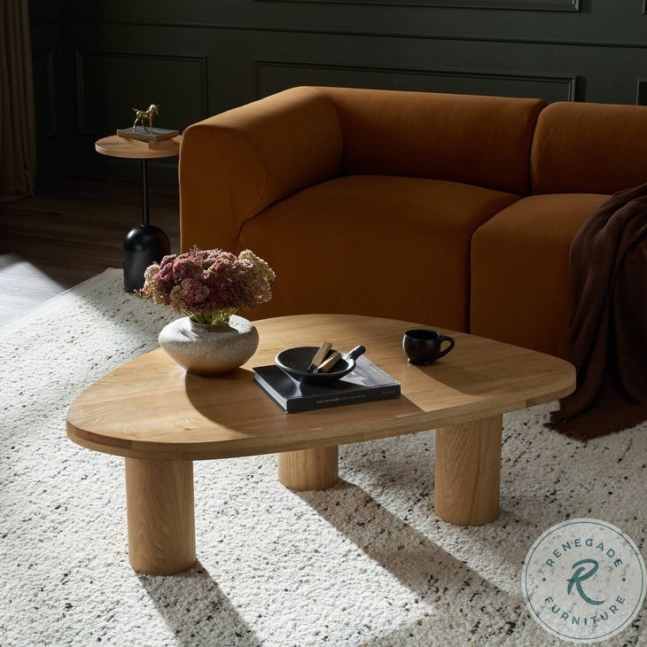 Zion Natural Oak Large Free Form Nesting Coffee Table