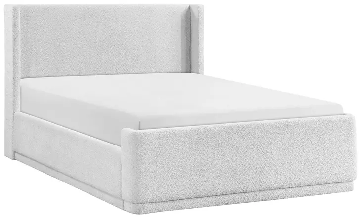 Carmel Light Gray California King Upholstered Platform Bed