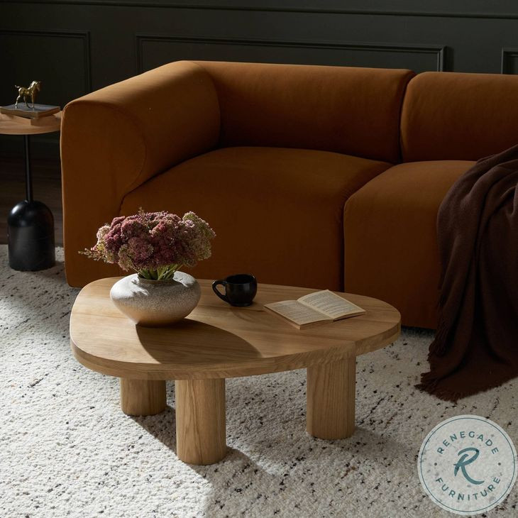 Zion Natural Oak Small Free Form Nesting Coffee Table