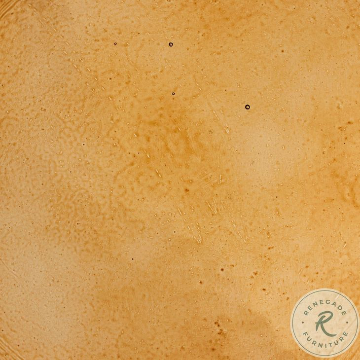 Dalston Amber Cast Glass Round Nesting End Table Set