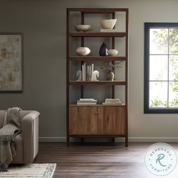 Reza Smoked Honey Parawood Bookcase