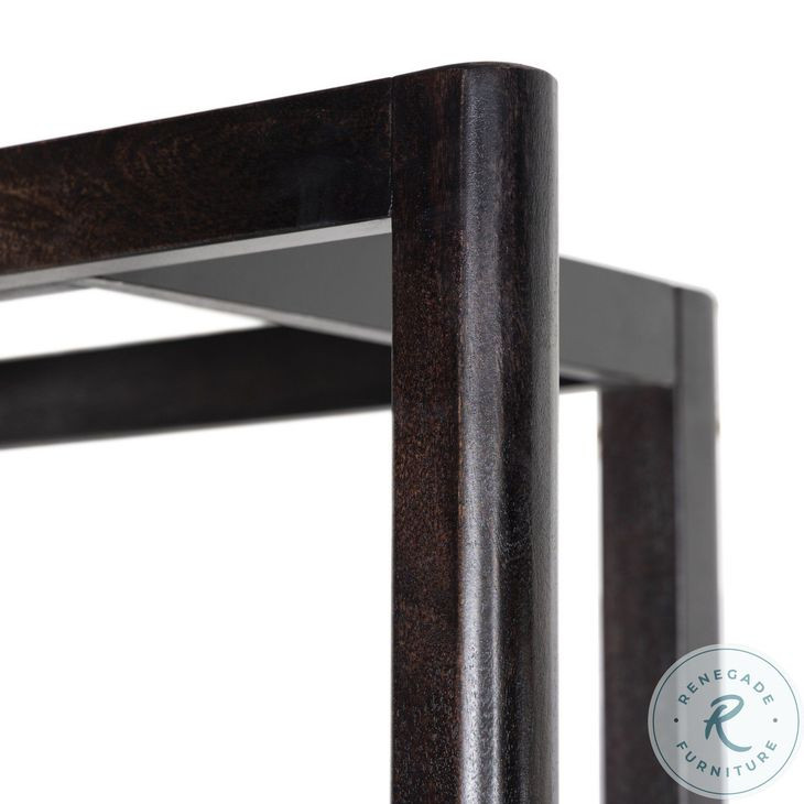 Reza Worn Black Parawood Bookcase