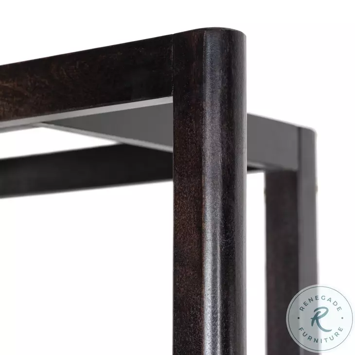 Reza Worn Black Parawood Bookcase