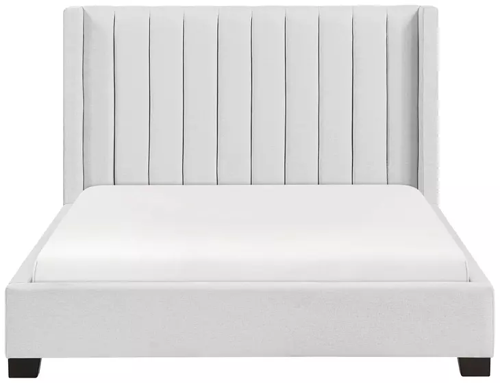 Emerson Beige Queen Upholstered Low Profile Bed