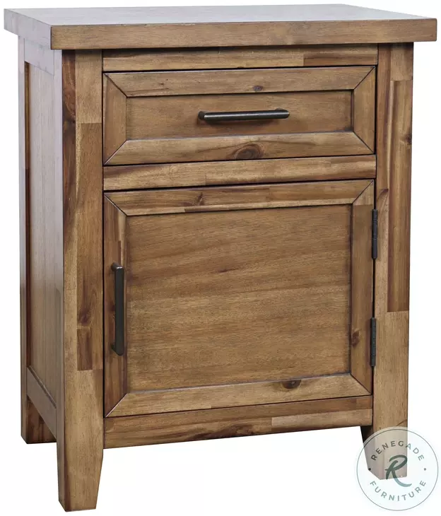 Claremont Wire Brush Brown Chairside Table