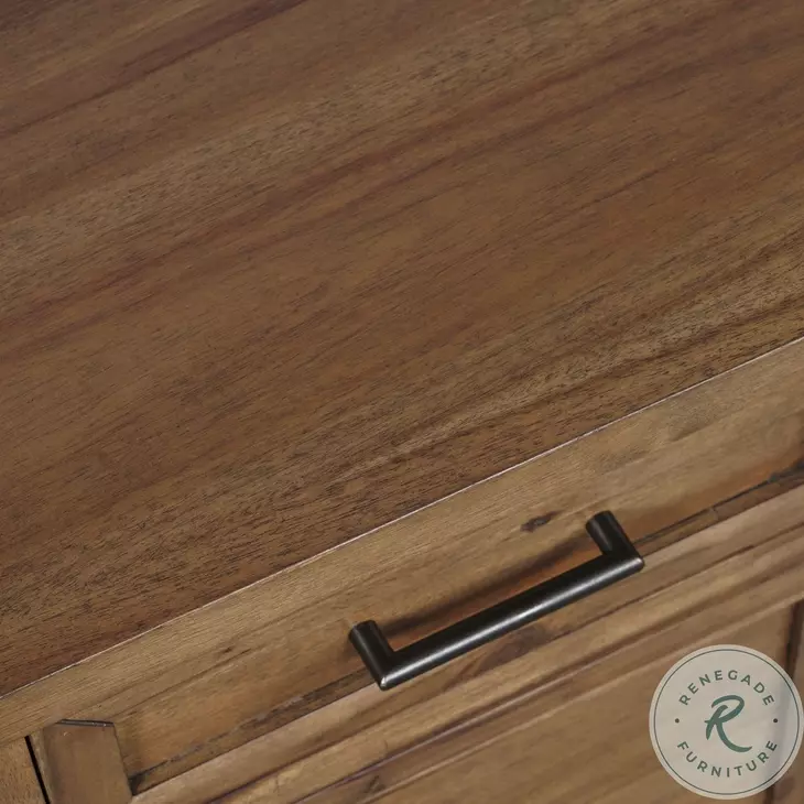 Claremont Wire Brush Brown Chairside Table