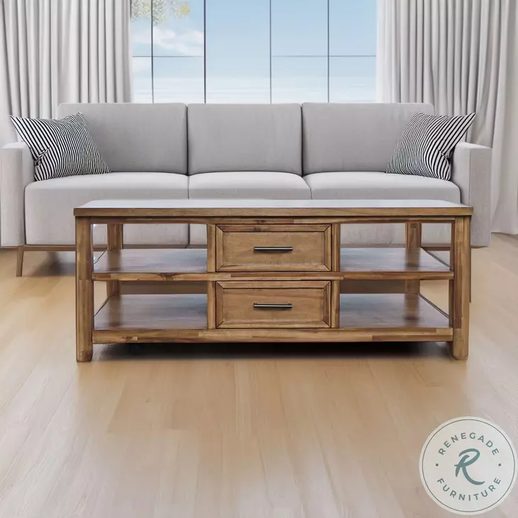 Claremont Wire Brush Brown Occasional Table Set