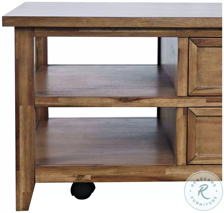 Claremont Wire Brush Brown Coffee Table