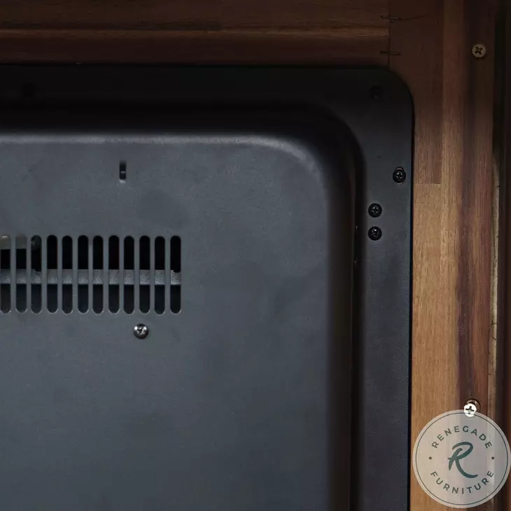 Claremont Wire Brush Brown 32" TV Stand with Electric Fireplace