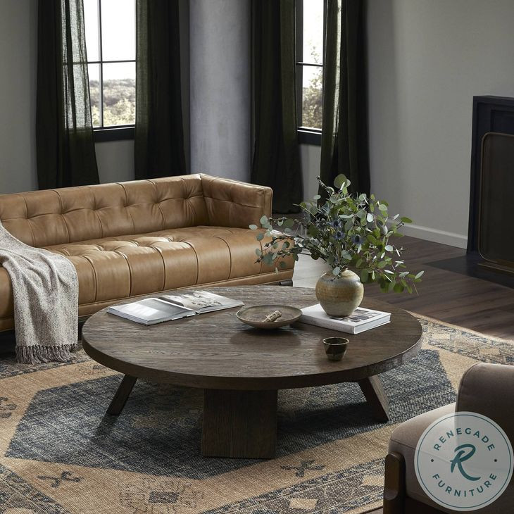 Sparrow Ashen Oak Resawn Round Coffee Table