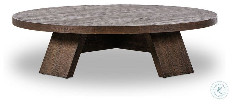 Sparrow Ashen Oak Resawn Round Coffee Table