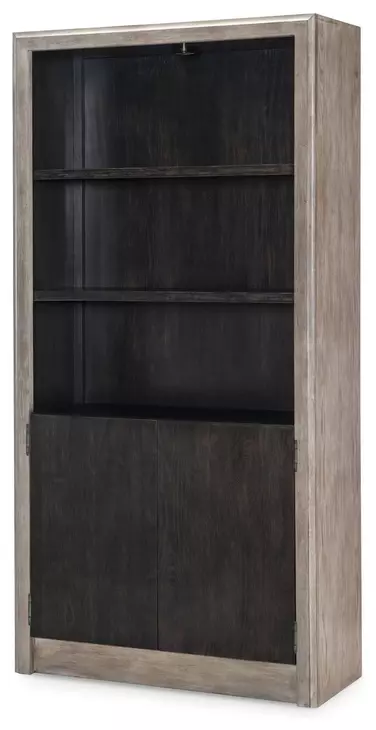 Halifax Flax and Java 2 Door Etagere with LED