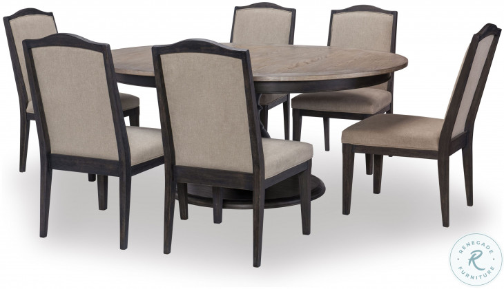 Halifax Flax And Java Extendable Round Dining Table