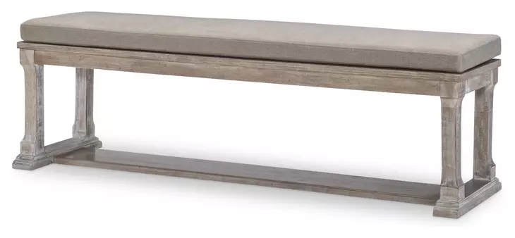 Halifax Colby Walnut Upholstered 66" Dining Bench