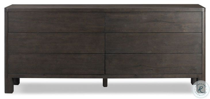 Noeline Smoke Black Oak Veneer 6 Drawer Dresser