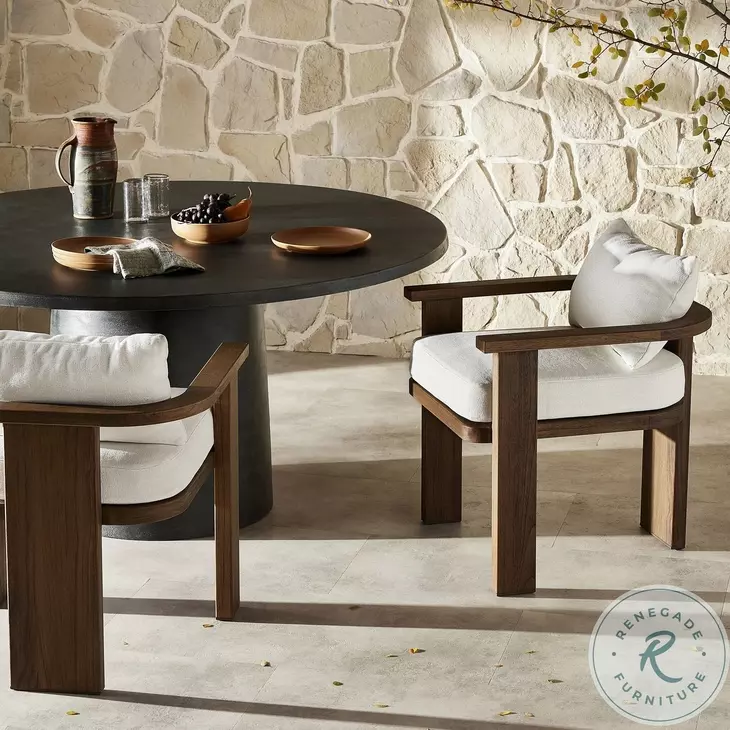 Tahana Alessi Linen Performance Fabric Outdoor Dining Armchair