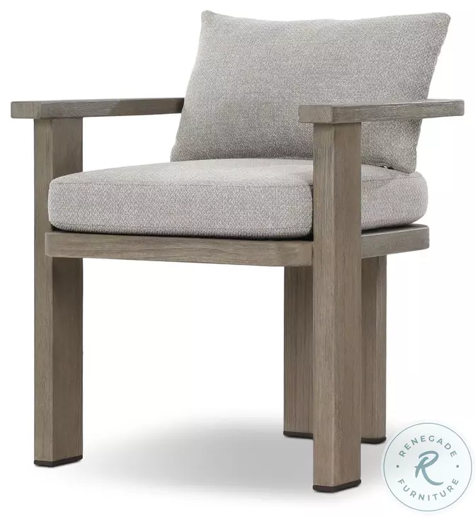Tahana Hayes Fog Performance Fabric Outdoor Dining Armchair