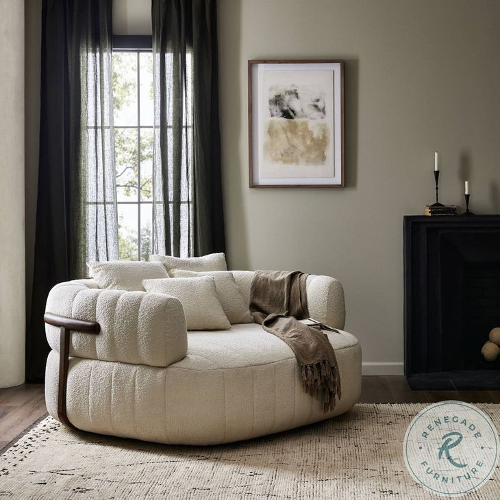 Doss Altro Snow Upholstered Media Lounger