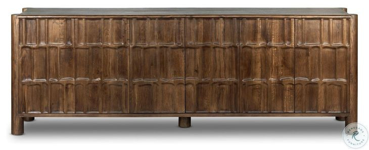 Ezri Cocoa Oak 6 Door Sideboard