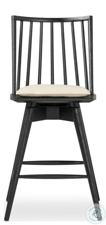 Lewis Antwerp Natural Performance Fabric Swivel Counter Height Stool