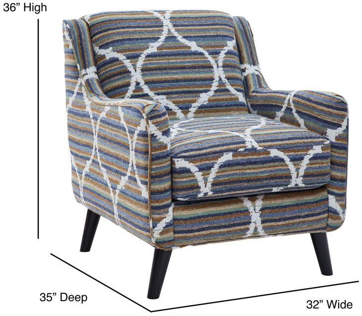 Nathan Porcelain Bewilder Lagoon Accent Chair