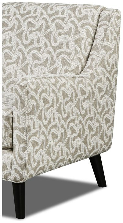 Durango Moose Beige and White Performance Fabric Accent Chair