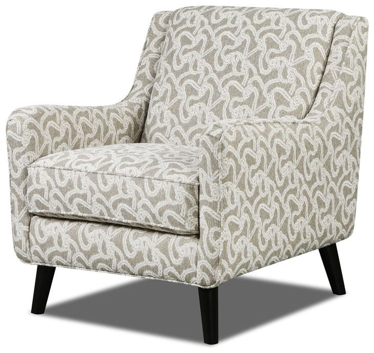 Durango Moose Beige and White Performance Fabric Accent Chair