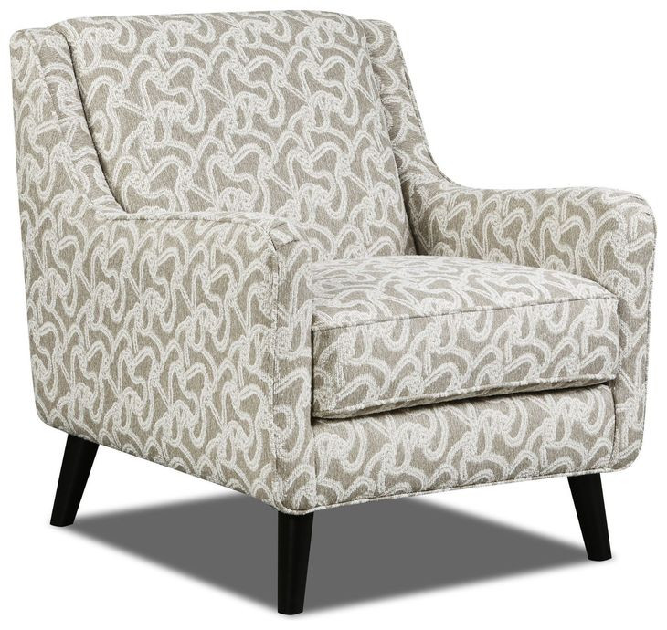 Durango Moose Beige and White Performance Fabric Accent Chair