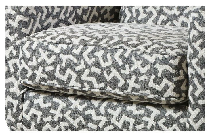 Contour Natural Downunder Denim Performance Fabric Accent Chair