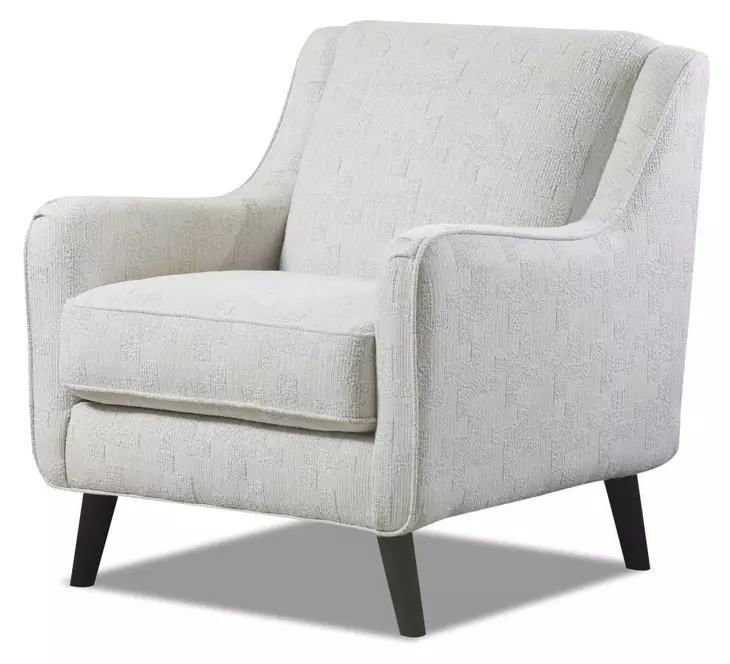Hogan Cotton White Performance Fabric Upholstered Accent Chair