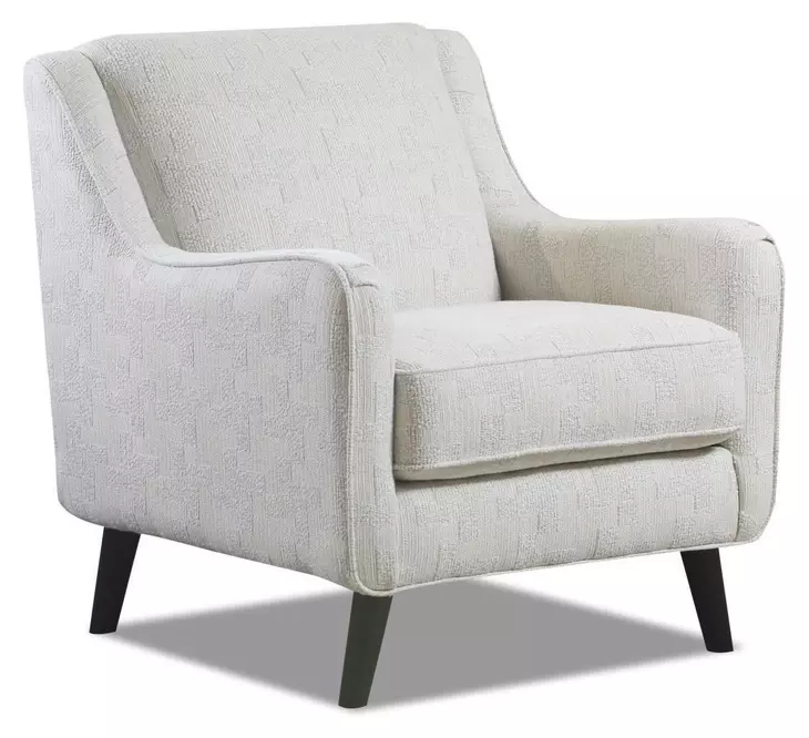 Hogan Cotton White Performance Fabric Upholstered Accent Chair