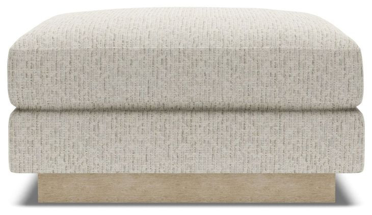 Lana Gray Upholstered Square Ottoman