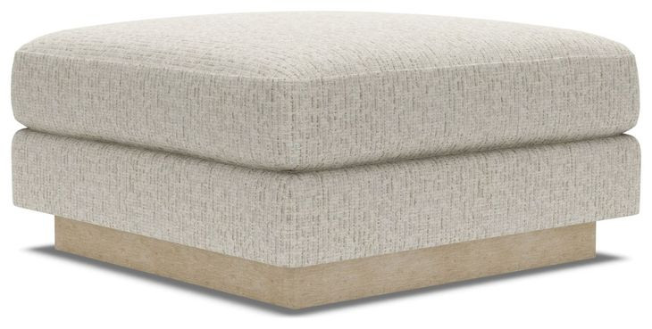 Lana Gray Upholstered Square Ottoman