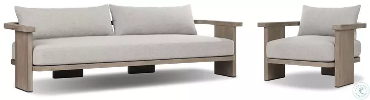 Tahana Hayes Fog Performance Fabric Upholstered Outdoor Living Room Set