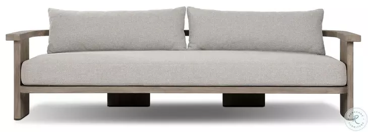Tahana Hayes Fog 96" Performance Fabric Upholstered Outdoor Sofa