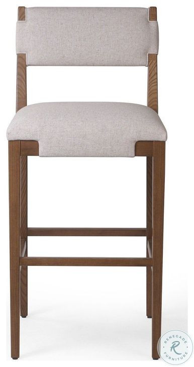 Tamari Antwerp Natural Performance Fabric Bar Stool