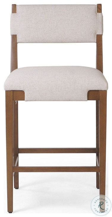 Tamari Antwerp Natural Performance Fabric Counter Height Stool