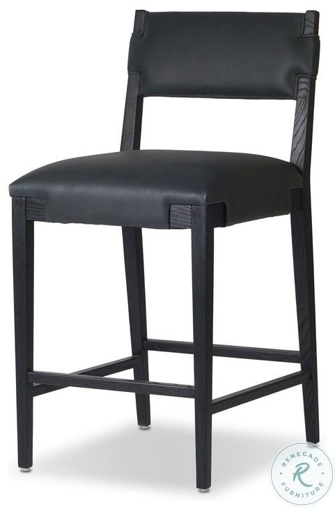 Tamari Brickhouse Black Counter Height Stool