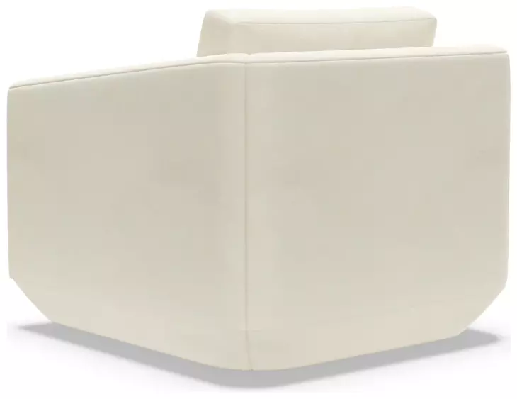 Veronica White Upholstered Swivel Chair