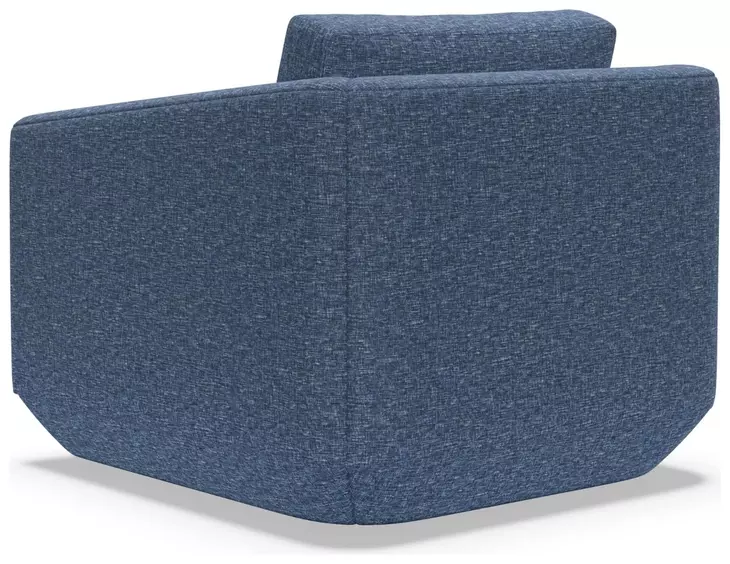 Veronica Blue Upholstered Swivel Chair