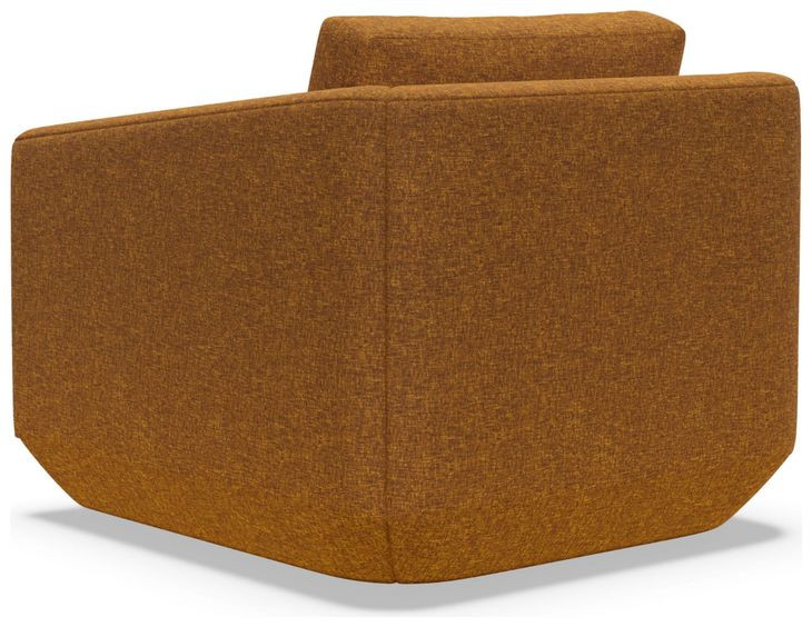 Veronica Orange Upholstered Swivel Chair
