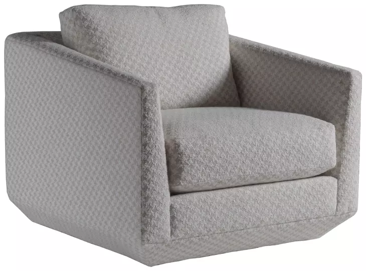 Veronica Beige Upholstered Swivel Chair