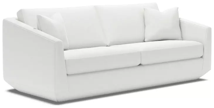 Veronica Ivory 95" Sofa with 2 Pillows