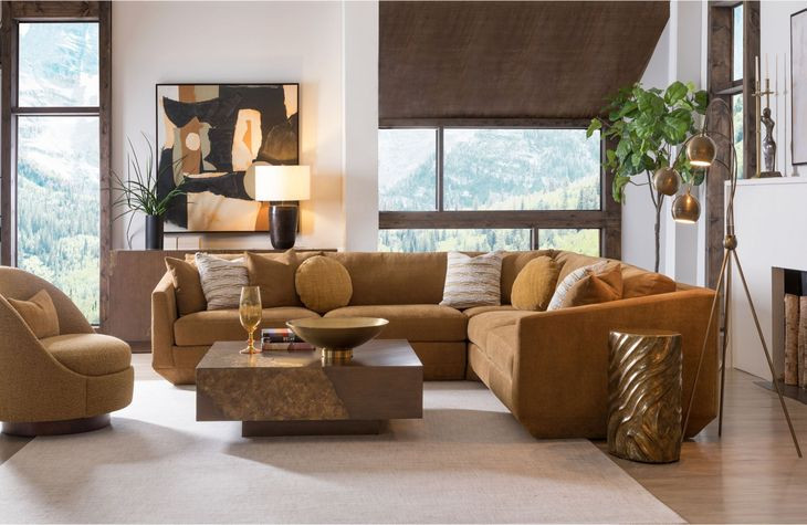 Veronica Brown 3 Piece Modular Sectional with Pillows