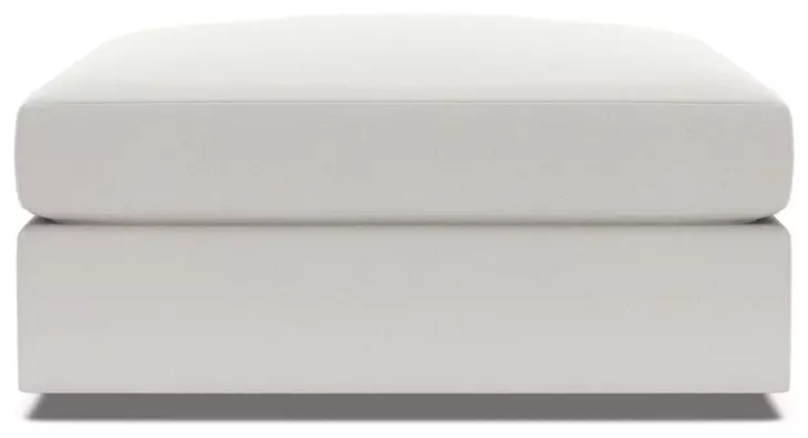 Vivien Ivory Upholstered Square Ottoman