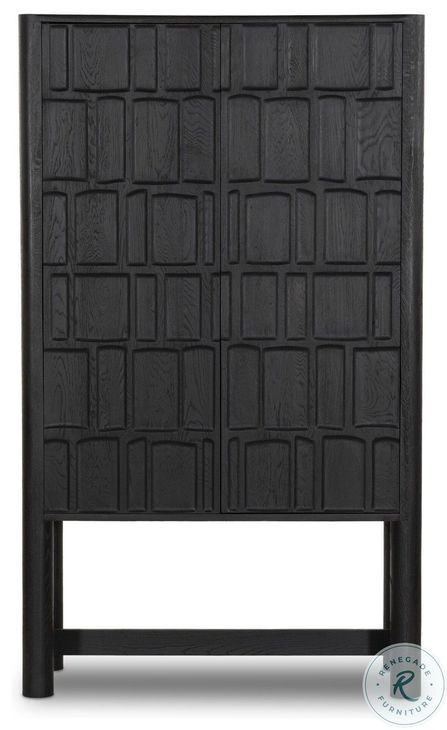 Ezri Black Oak 2 Door Cabinet