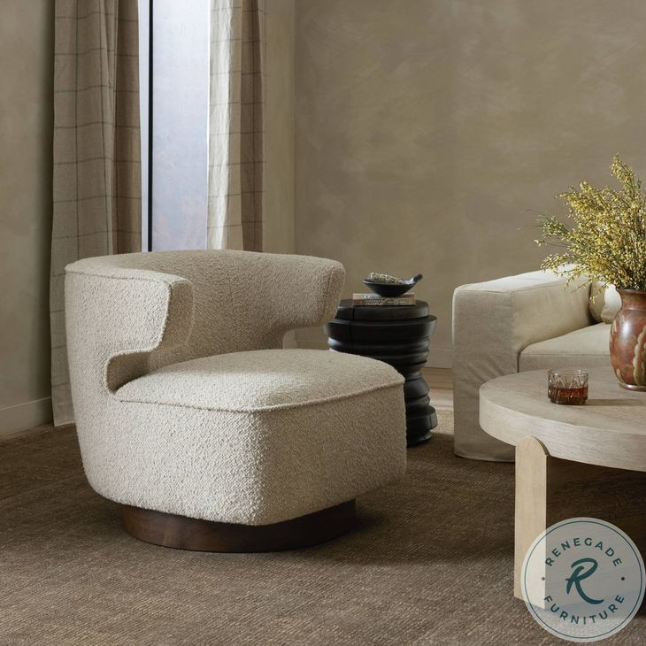 Dottie Berber Oatmeal Swivel Chair